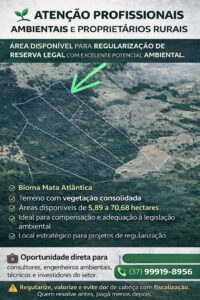 vende terreno para reserva legal